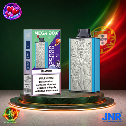 Vape descartável JNR Mega Box 25K sabor Mi Amor 25000 puffs 25K tragadas mais barato