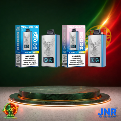 Vape descartável JNR Mega Box Pro Vários Sabores 50000 puffs 50K tragadas mais barato