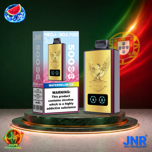 Vape descartável JNR Mega Box Pro sabor Watermelon Ice 50000 puffs 50K tragadas mais barato
