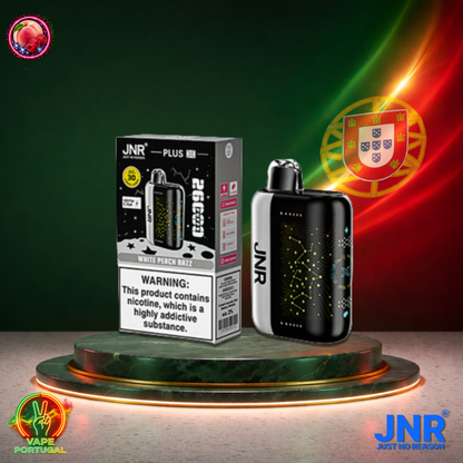 Vape descartável JNR Plus X 26K sabor White Pech Razz 26000 puffs 26K tragadas mais barato