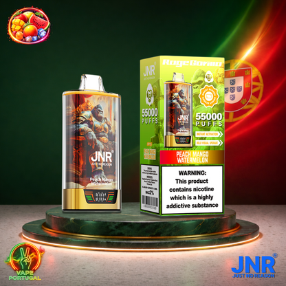 Vape descartável JNR Rage Gorilla sabor Peach Mango Watermelon 55000 puffs 55K tragadas mais barato
