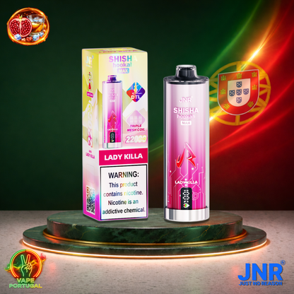 Vape descartável JNR Shisha Hookah Max 22K sabor Lady Killa 22000 puffs 22K tragadas mais barato