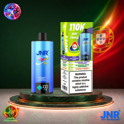 Vape descartável JNR Triple 3 em 1 110K sabores Blueberry Cherry Cranberry, Blueberry Sour Raspberry e Cherry Berry 110000 puffs 110K tragadas mais barato