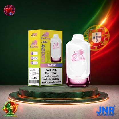 Vape descartável JNR Lion King 42K sabor Love 66 42000 puffs 42K tragadas mais barato