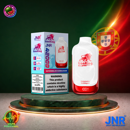 Vape descartável JNR Lion King 42K sabor Watermelon Bubblegum 42000 puffs 42K tragadas mais barato