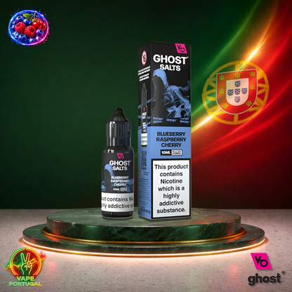 Líquido Ghost Salts 10ml sabor Blueberry Raspberry Cherry com sais de nicotina 2% (20mg/ml) para pod – mistura de mirtilo, framboesa e cereja mais barato