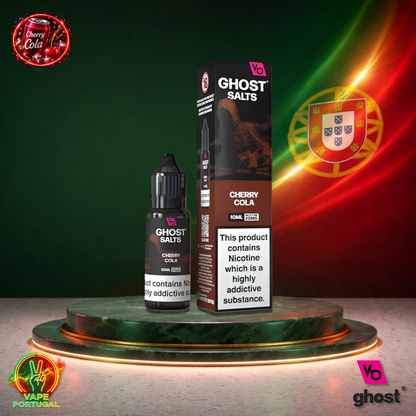 Líquido Ghost Salts 10ml sabor Cherry Cola com sais de nicotina 2% (20mg/ml) para pod – cola doce com cereja mais barato