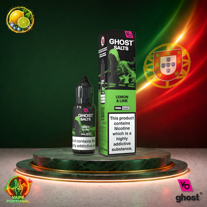 Líquido Ghost Salts 10ml sabor Lemon Lime com sais de nicotina 2% (20mg/ml) para pod – limão e lima cítricos refrescantes mais barato