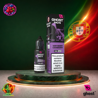 Líquido Ghost Salts 10ml sabor Very Berry Cranberry com sais de nicotina 2% (20mg/ml) para pod – frutos vermelhos com arando intensos mais barato