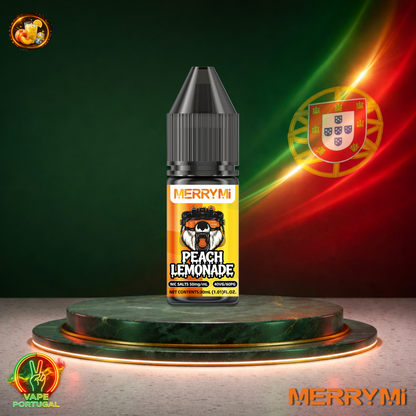 Líquido MerryMi Salts 30ml sabor Peach Lemonade com sais de nicotina 5% (50mg/ml) para pod – limonada de pêssego doce refrescante mais barato