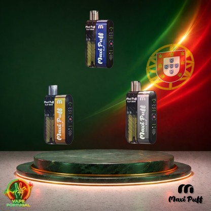 Vape descartável Maxi Puff Klip 18K vários sabores 18000 puffs 18K tragadas lateral oficial Portugal mais barato