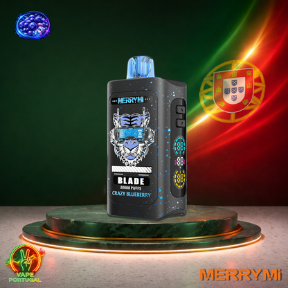 Vape descartável MerryMi Blade 30K sabor Crazy Blueberry 30000 puffs 30K tragadas mais barato