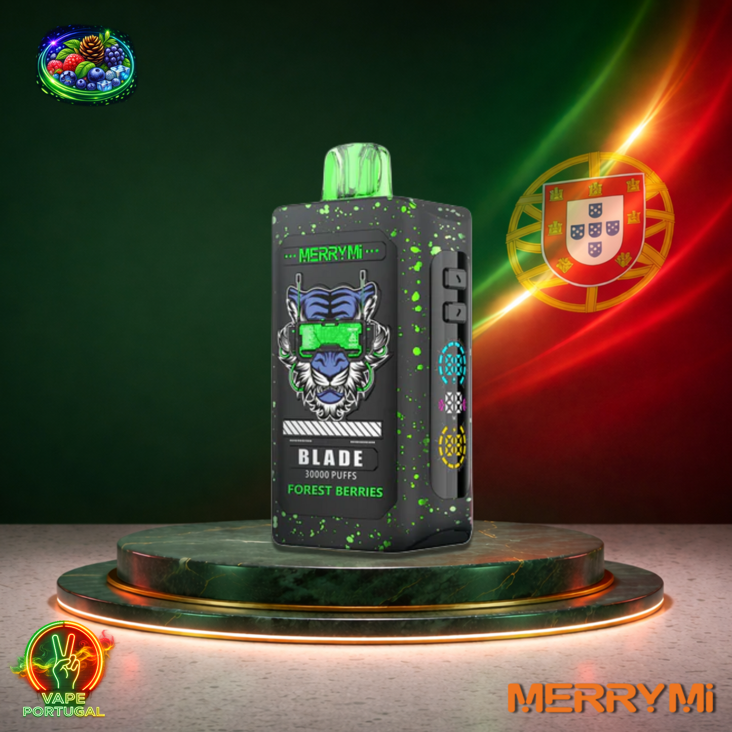 Vape descartável MerryMi Blade 30K sabor Forest Berries 30000 puffs 30K tragadas mais barato