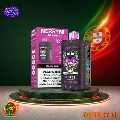 Vape descartável MerryMi Blade 30K sabor Frozen Grape 30000 puffs 30K tragadas mais barato