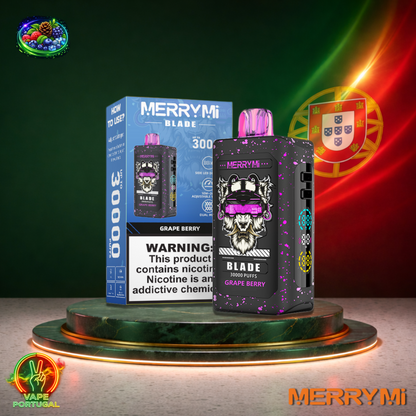 Vape descartável MerryMi Blade 30K sabor Grape Berry 30000 puffs 30K tragadas mais barato