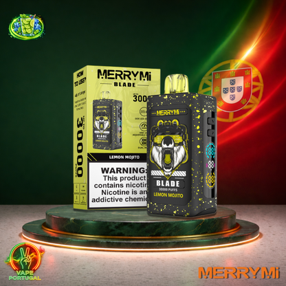 Vape descartável MerryMi Blade 30K sabor Lemon Mojito 30000 puffs 30K tragadas mais barato