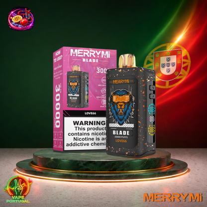 Vape descartável MerryMi Blade 30K sabor Love66 30000 puffs 30K tragadas mais barato