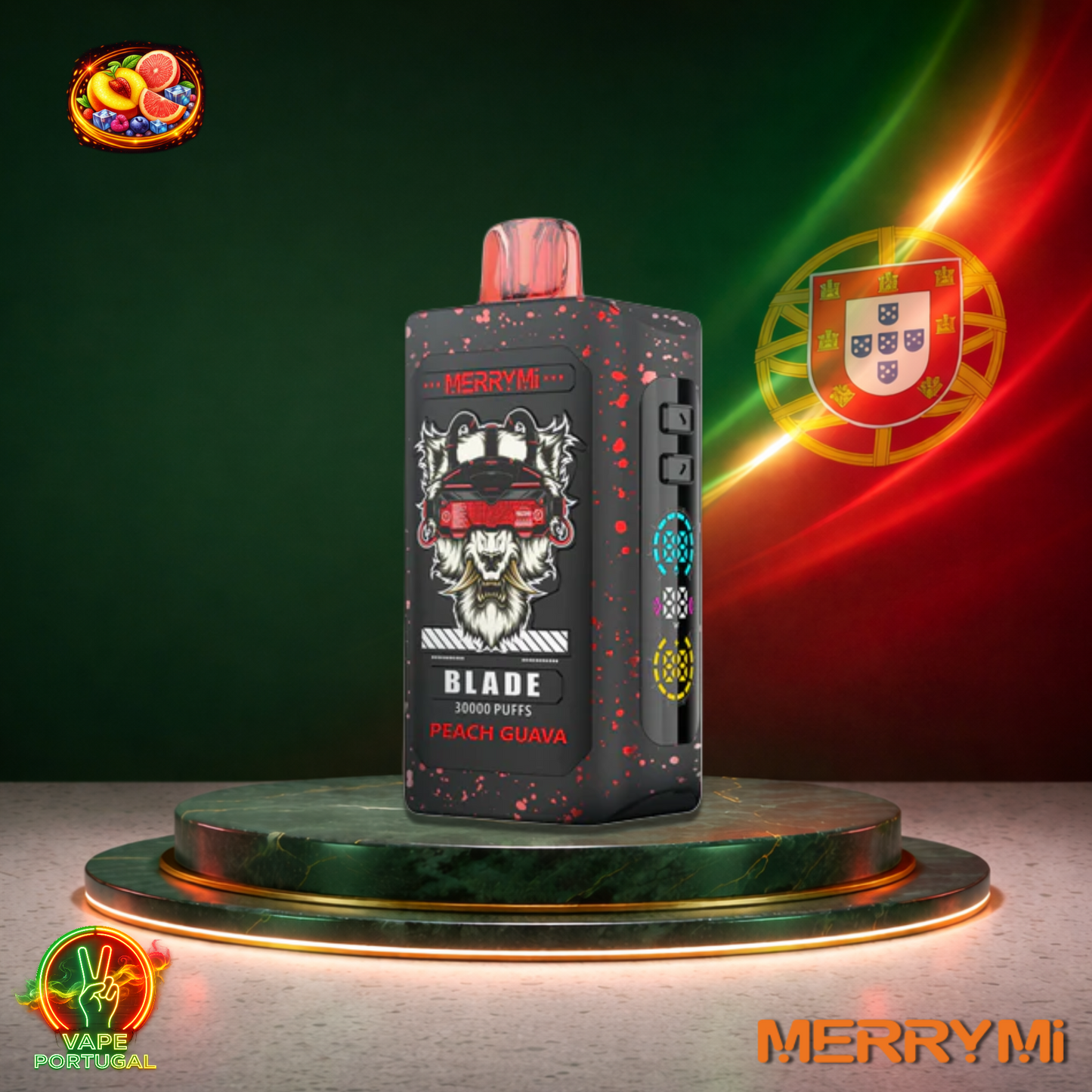 Vape descartável MerryMi Blade 30K sabor Peach Guava 30000 puffs 30K tragadas mais barato