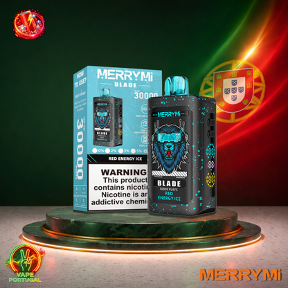 Vape descartável MerryMi Blade 30K sabor Red Energy Ice 30000 puffs 30K tragadas mais barato