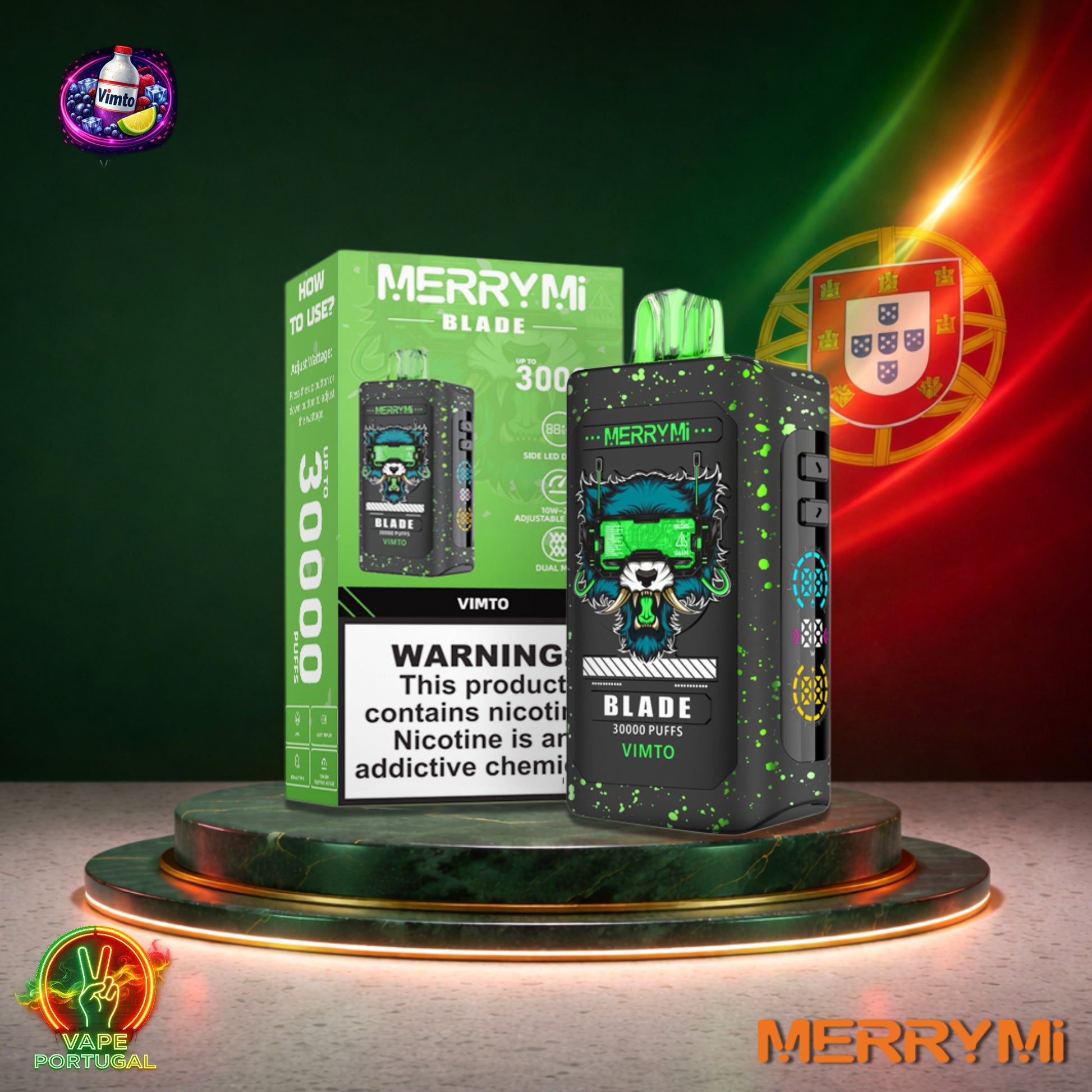 Vape descartável MerryMi Blade 30K sabor Vimto 30000 puffs 30K tragadas mais barato