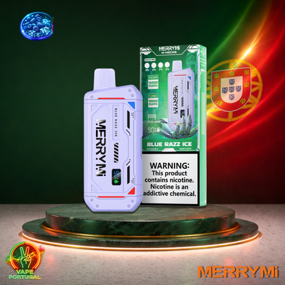 Vape descartável MerryMi M Mecha 16K sabor Blue Razz Ice 16000 puffs 16K tragadas mais barato