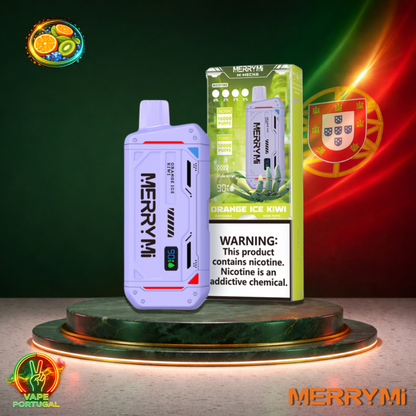 Vape descartável MerryMi M Mecha 16K sabor Orange Ice Kiwi 16000 puffs 16K tragadas mais barato