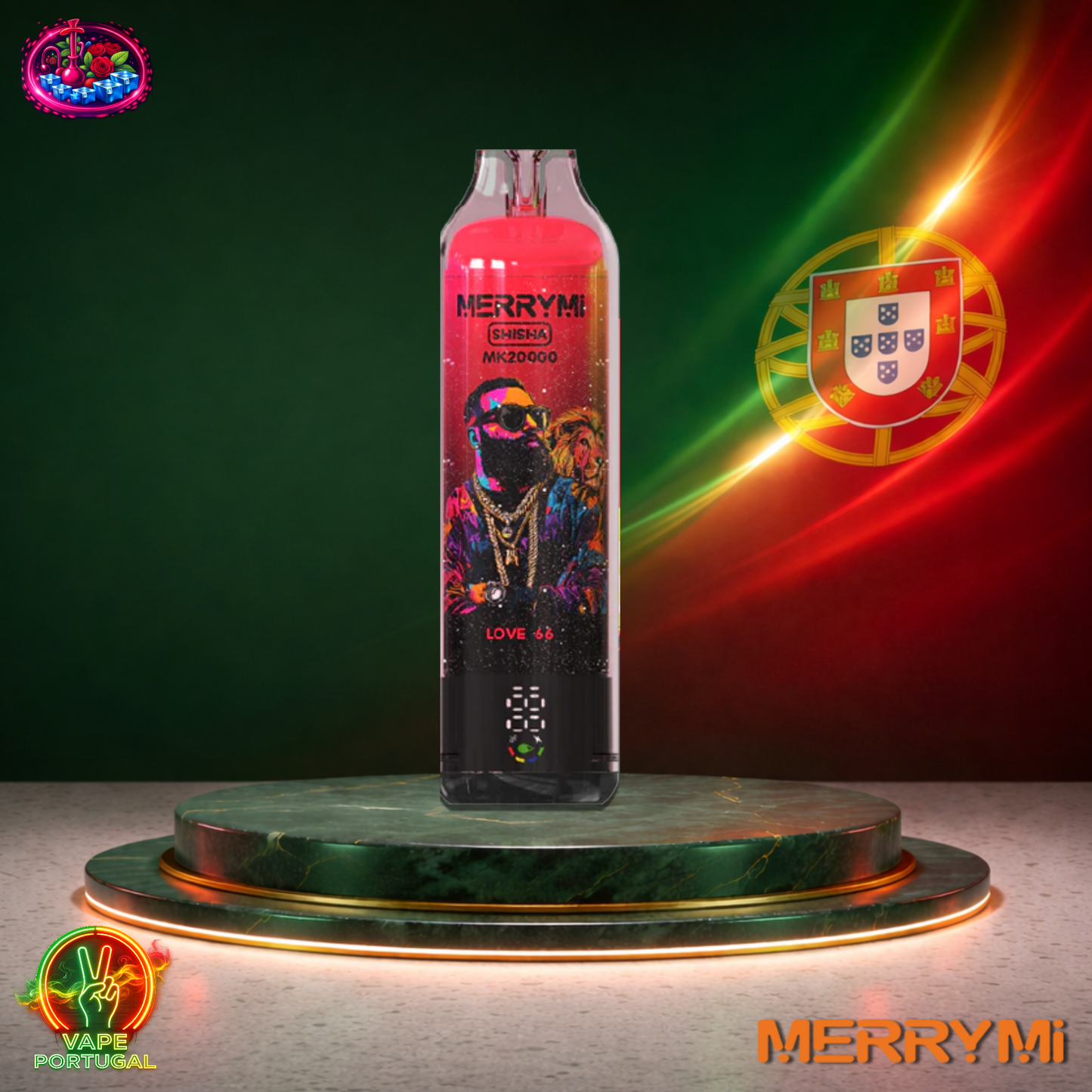 Vape descartável MerryMi MK20000 20K sabor Love 66 20000 puffs 20K tragadas mais barato em Portugal