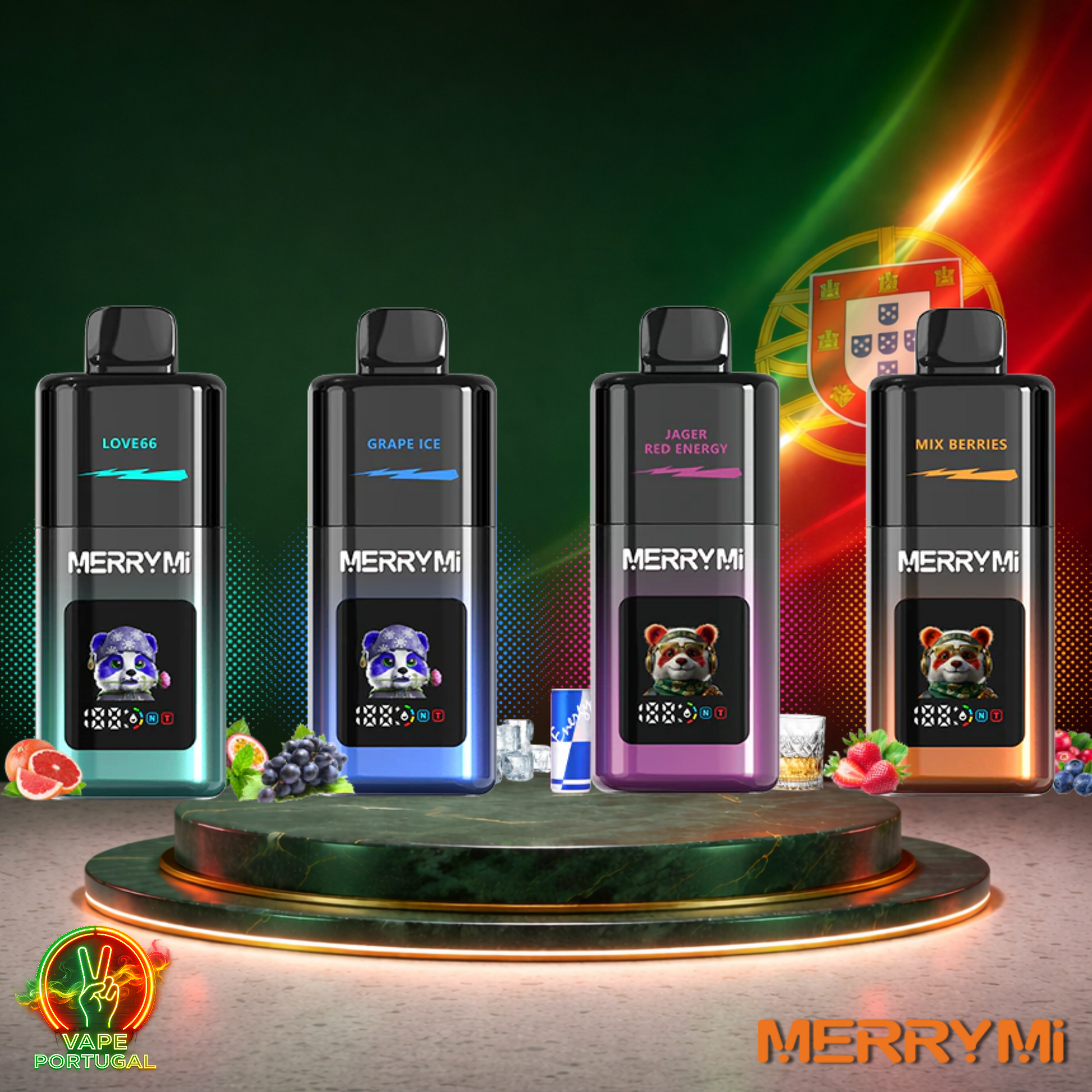 Vape descartável MerryMi Mecha Pro 35K Vários Sabores 35000 puffs 35K tragadas mais barato