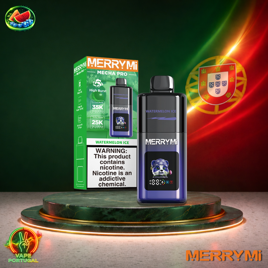 Vape descartável MerryMi Mecha Pro 35K sabor Watermelon Ice 35000 puffs 35K tragadas mais barato