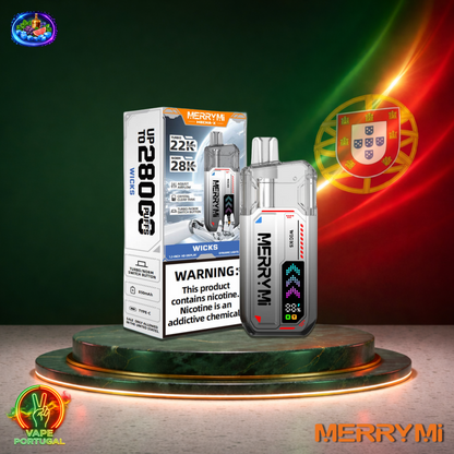Vape descartável MerryMi Mecha X 28K 28000 puffs 28K tragadas mais barato em Portugal