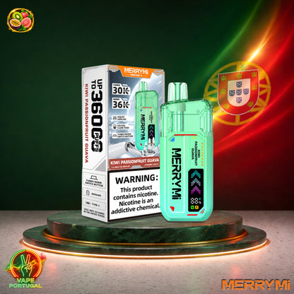 Vape descartável MerryMi Mecha X 36K sabor Kiwi Passionfruit Guava 36000 puffs 36K tragadas mais barato