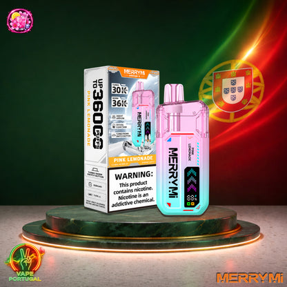 Vape descartável MerryMi Mecha X 36K sabor Pink Lemonade 36000 puffs 36K tragadas mais barato