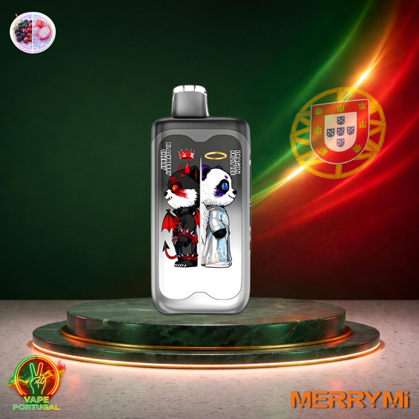 Vape descartável MerryMi Panda Twins 40K sabor Blackberry Cherry Dragon Fruit Ice 40000 puffs 40K tragadas mais barato