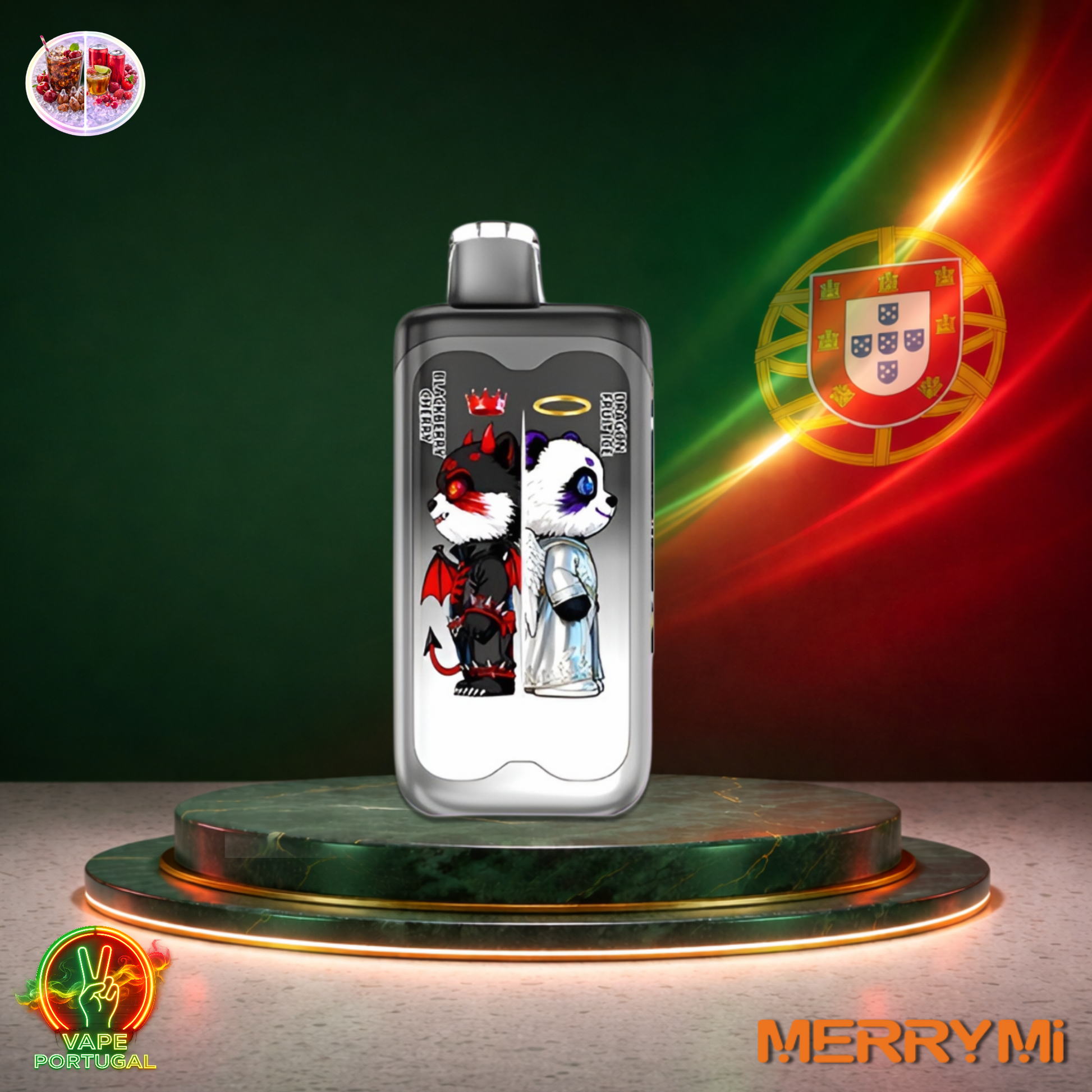 Vape descartável MerryMi Panda Twins 40K sabor Cherry Cola Jager Red Energy 40000 puffs 40K tragadas mais barato
