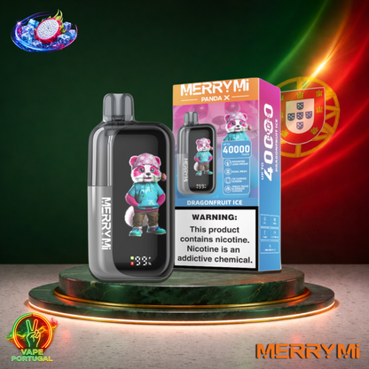 Vape descartável MerryMi Panda X 40K sabor Dragonfruit Ice 40000 puffs 40K tragadas mais barato