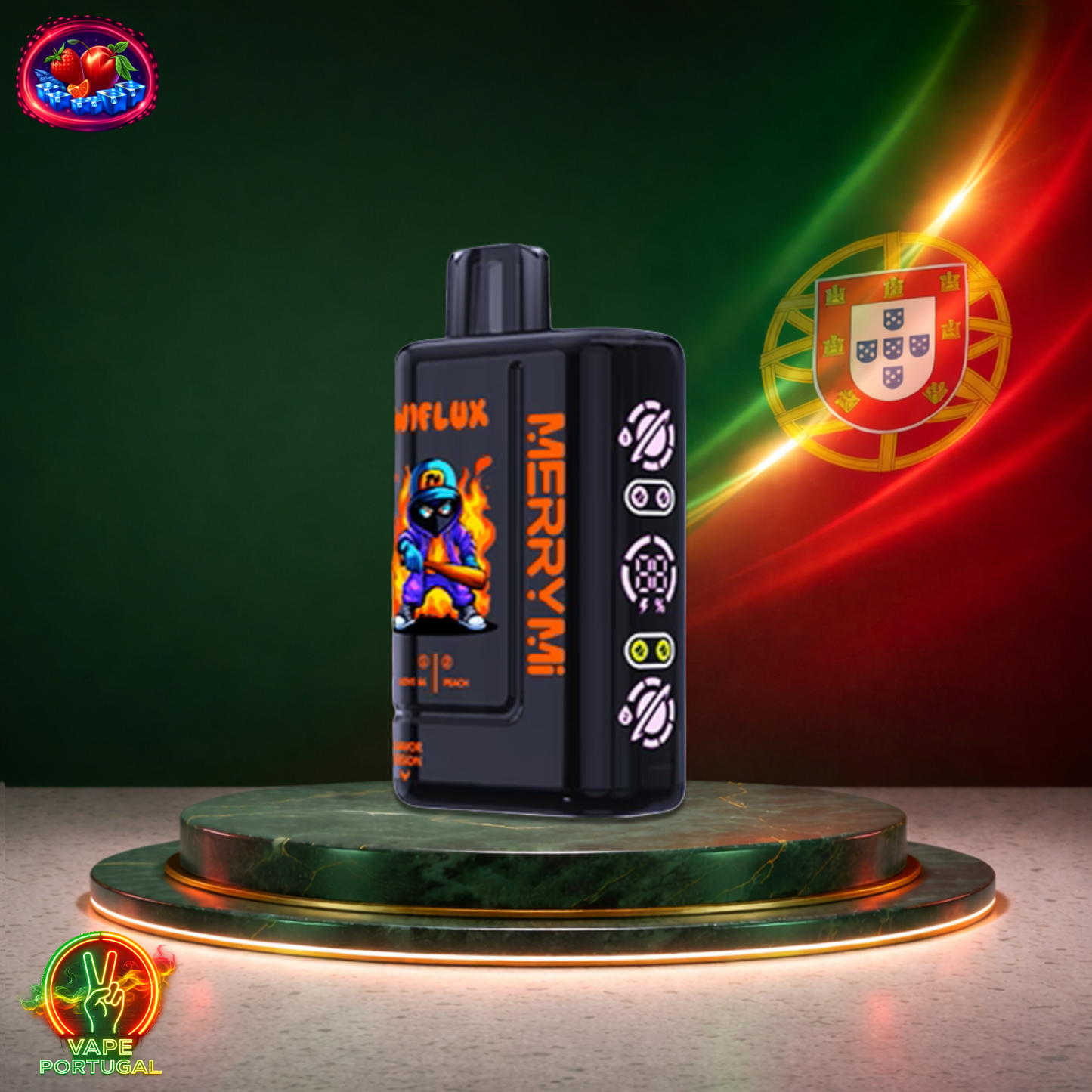 Vape descartável MerryMi WiFlux 24K sabor Love 66 Peach 24000 puffs 24K tragadas mais barato