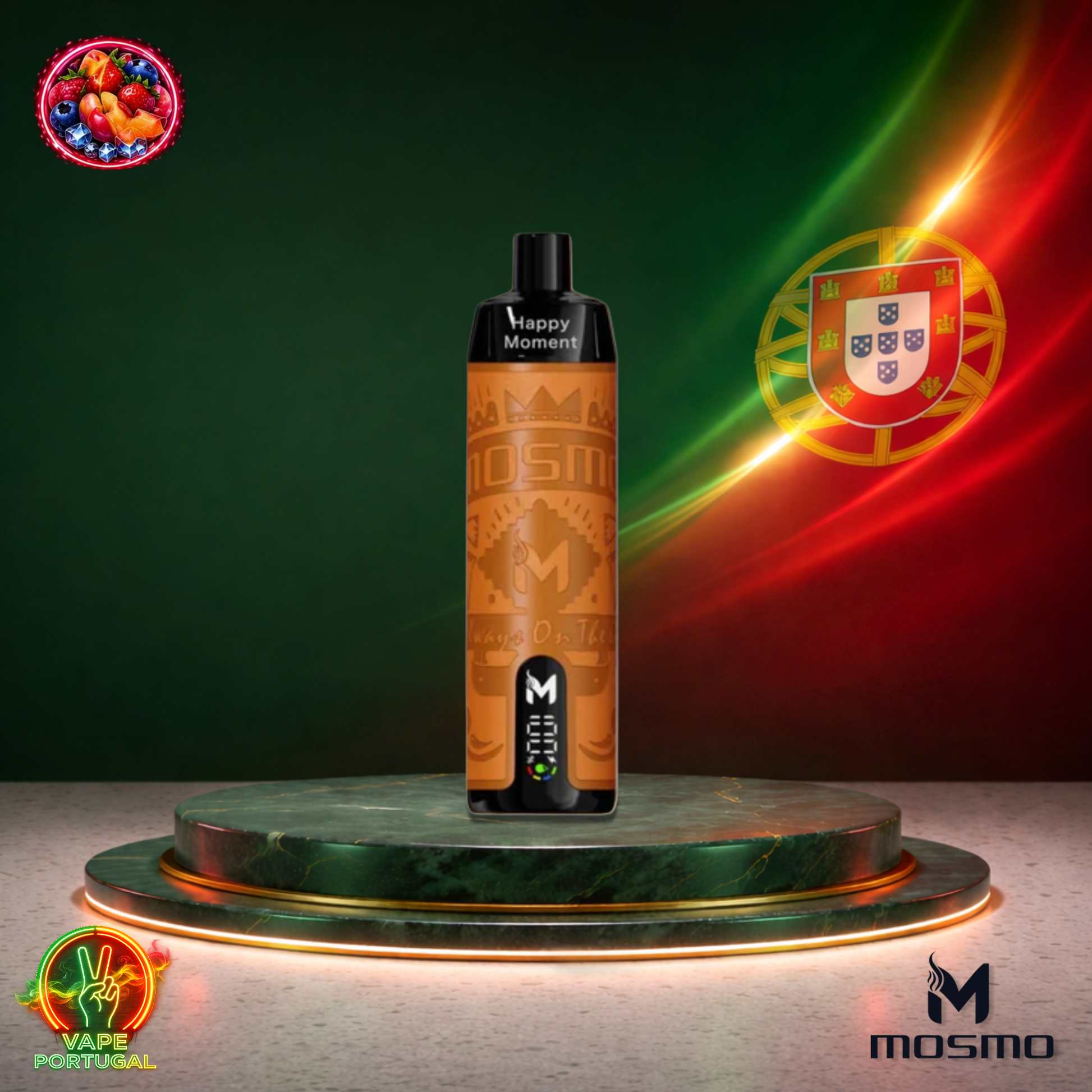 Vape descartável Mosmo Storm X Max 15K sabor Happy Moment 15000 puffs 15K tragadas mais barato