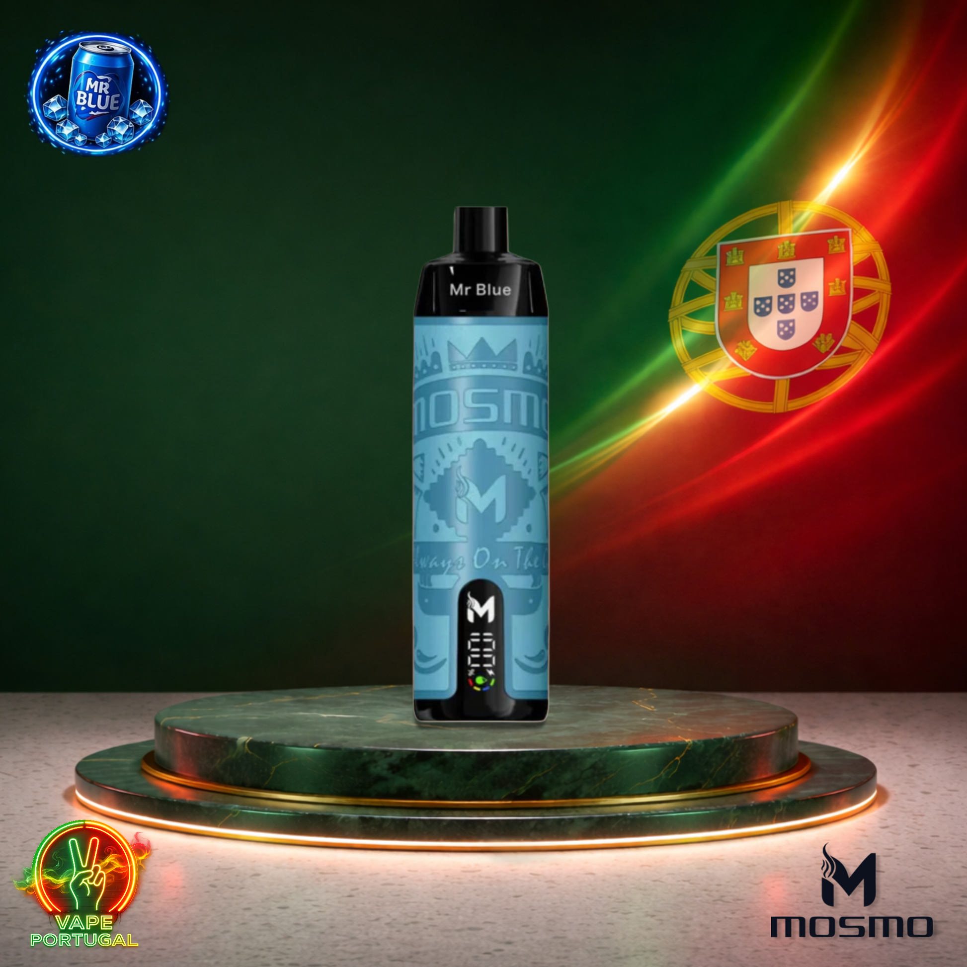 Vape descartável Mosmo Storm X Max 15K sabor Mr Blue 15000 puffs 15K tragadas mais barato