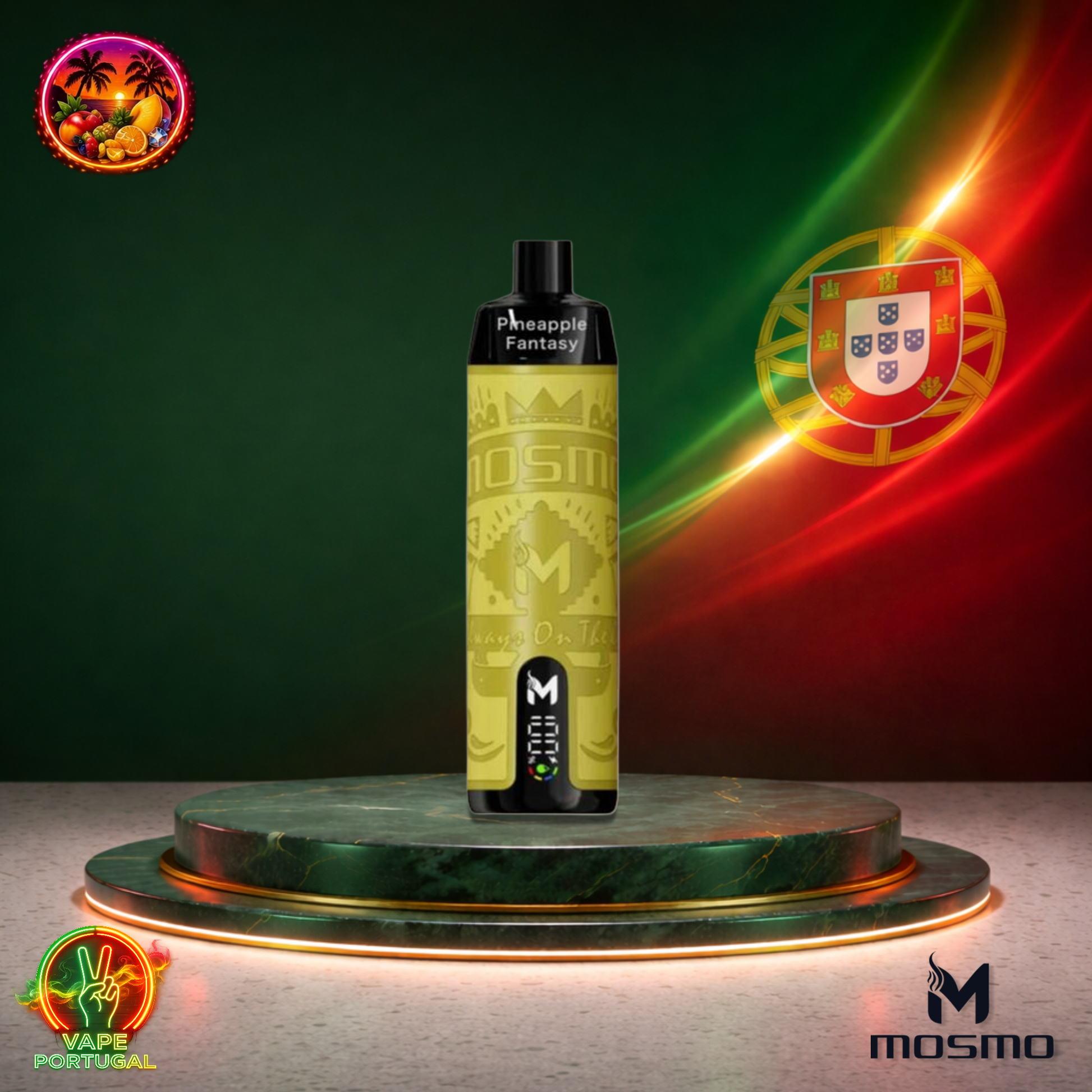 Vape descartável Mosmo Storm X Max 15K sabor Pineapple Fantasy 15000 puffs 15K tragadas mais barato