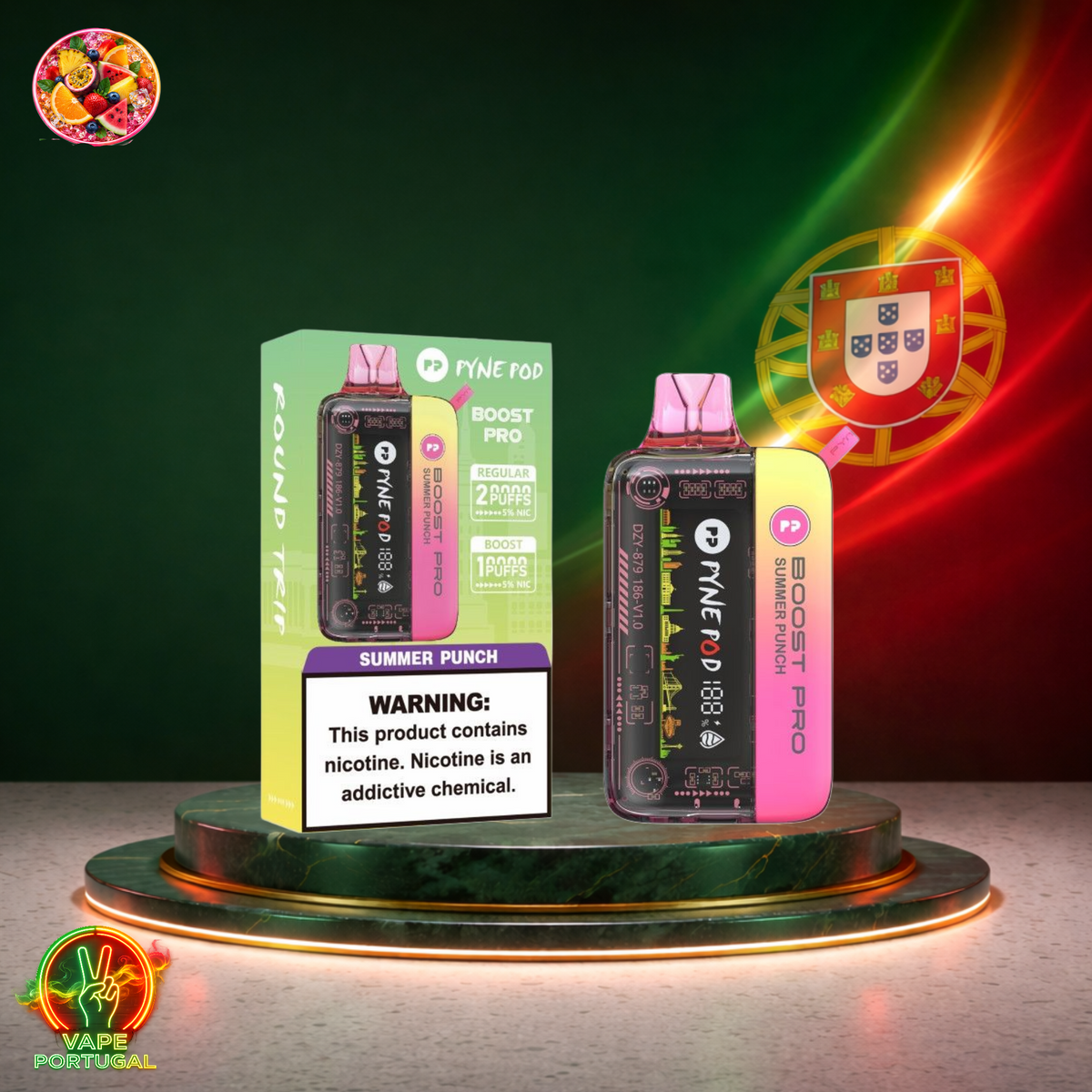 Vape descartável Pyne Pod Boost Pro 20K Summer Punch 20000 puffs comprar em Portugal
