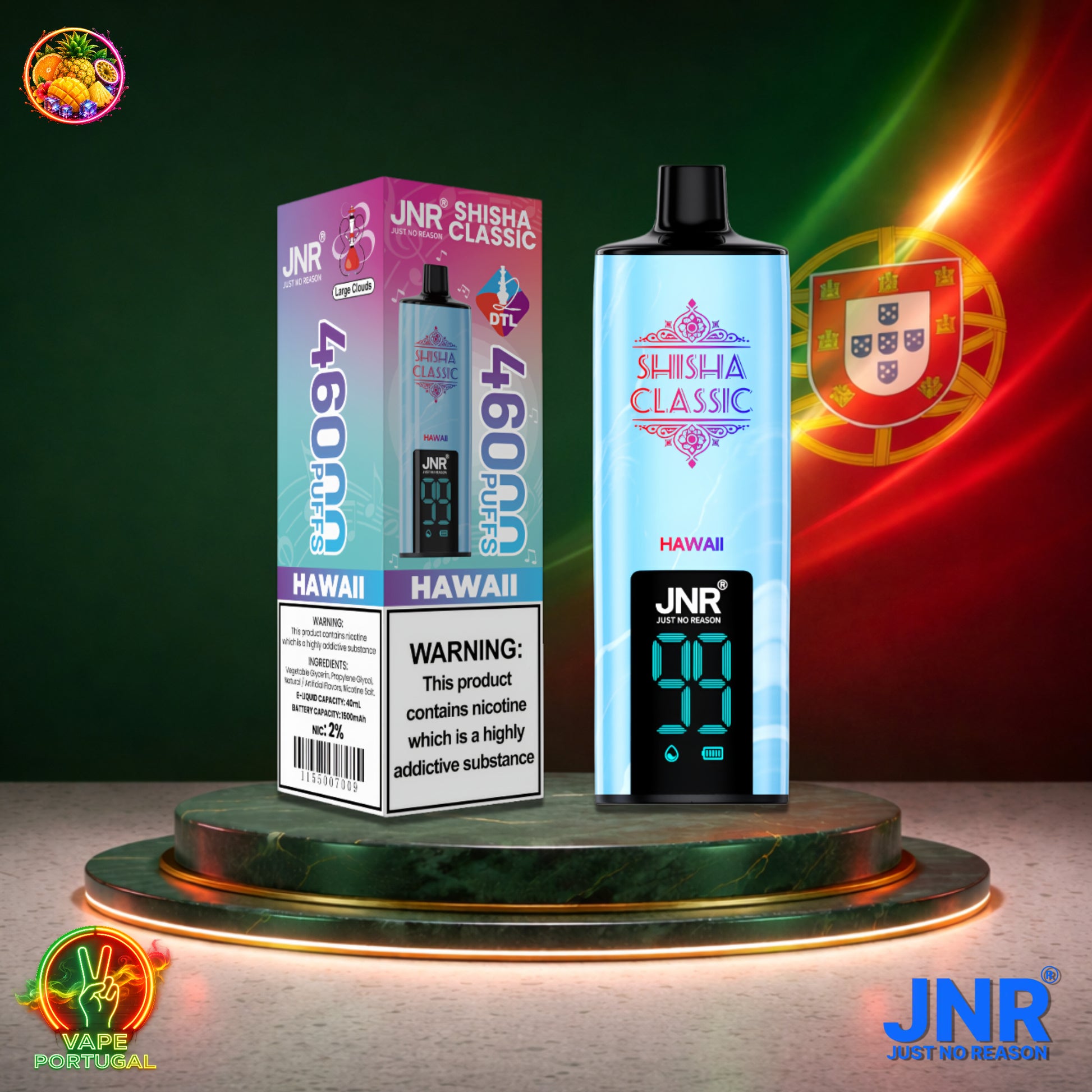 Vape descartável Shisha Classic 46K sabor Hawaii 46000 puffs 46K tragadas mais barato