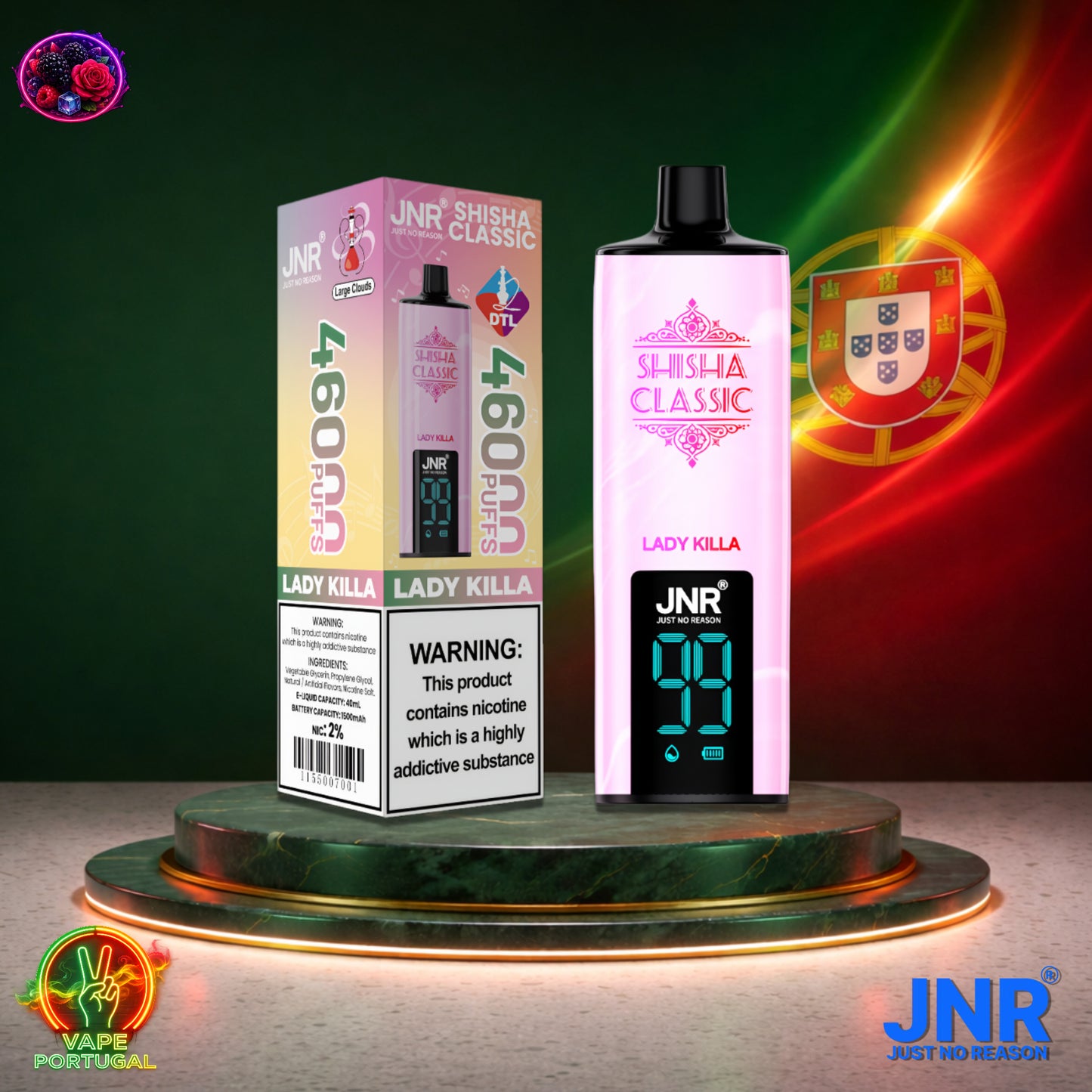 Vape descartável Shisha Classic 46K sabor Lady Killa 46000 puffs 46K tragadas mais barato