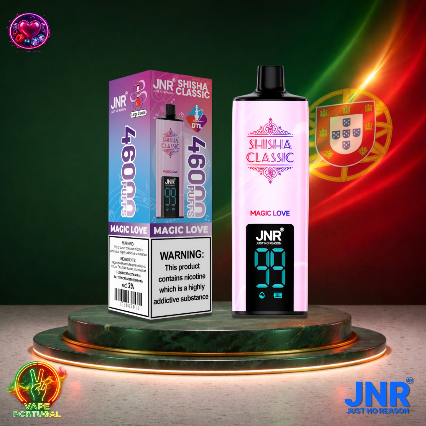 Vape descartável Shisha Classic 46K sabor Magic love 46000 puffs 46K tragadas mais barato