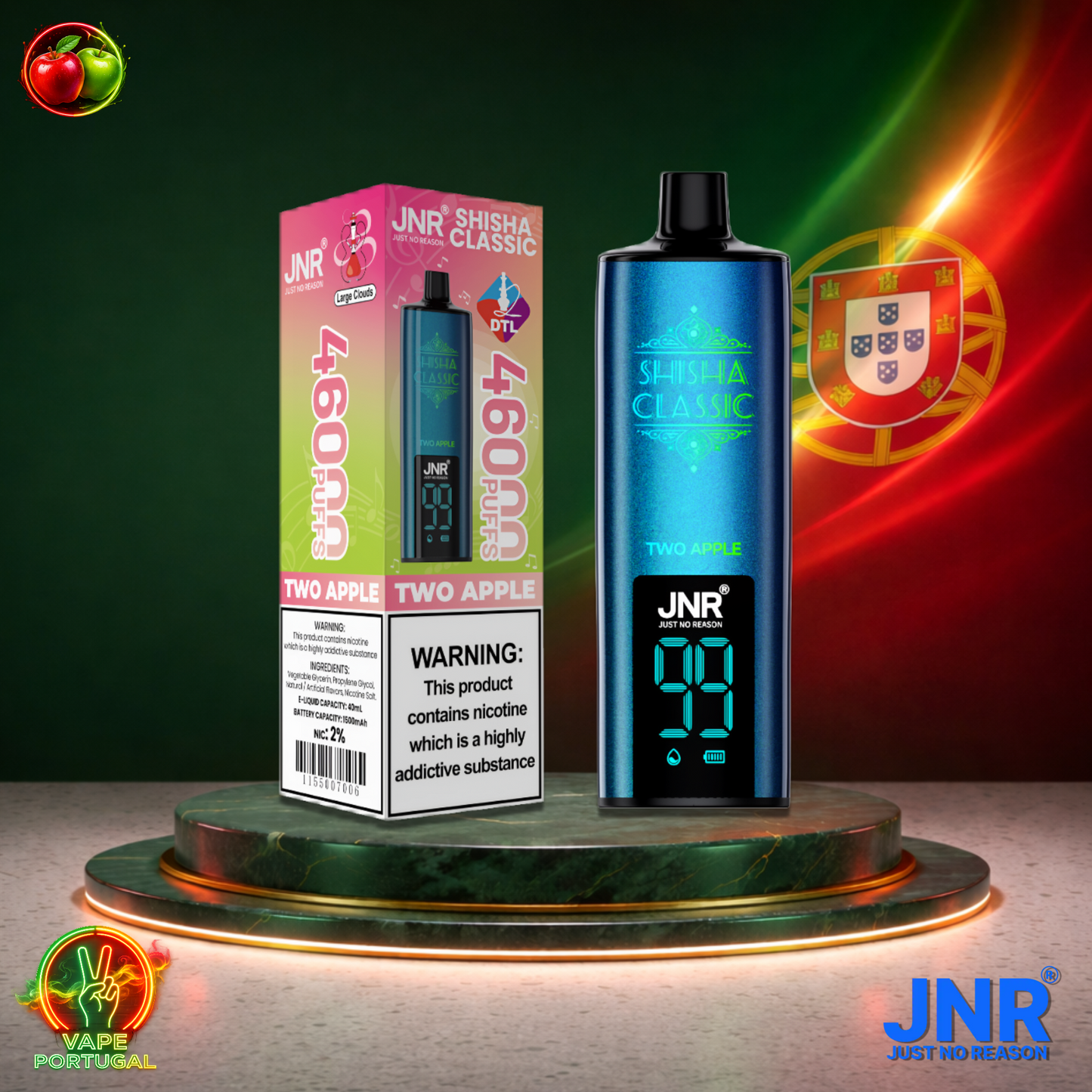 Vape descartável Shisha Classic 46K sabor Two Apple 46000 puffs 46K tragadas mais barato