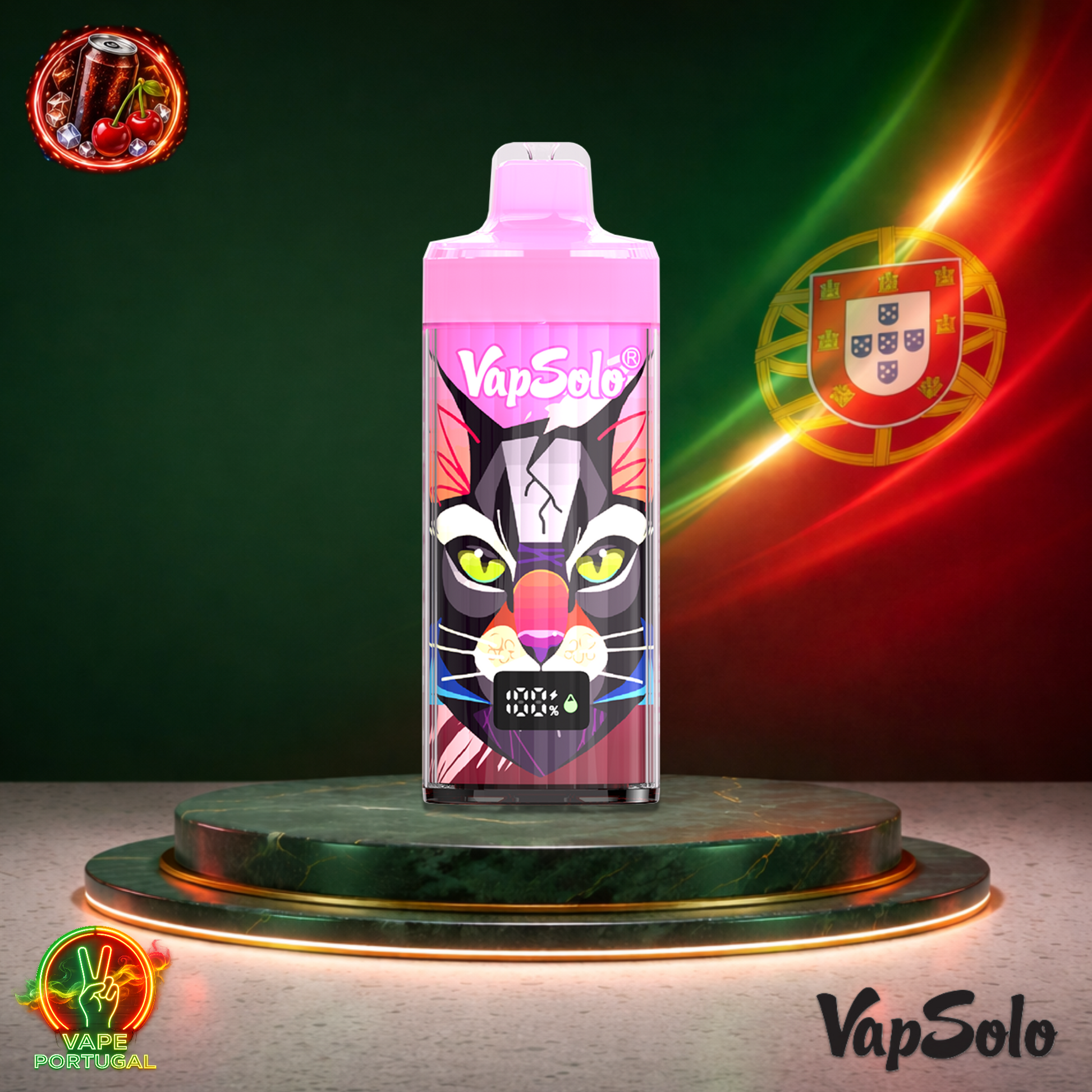 Vape descartável VapSolo King Pro 40K sabor Cherry Cola 40000 puffs 40K tragadas mais barato
