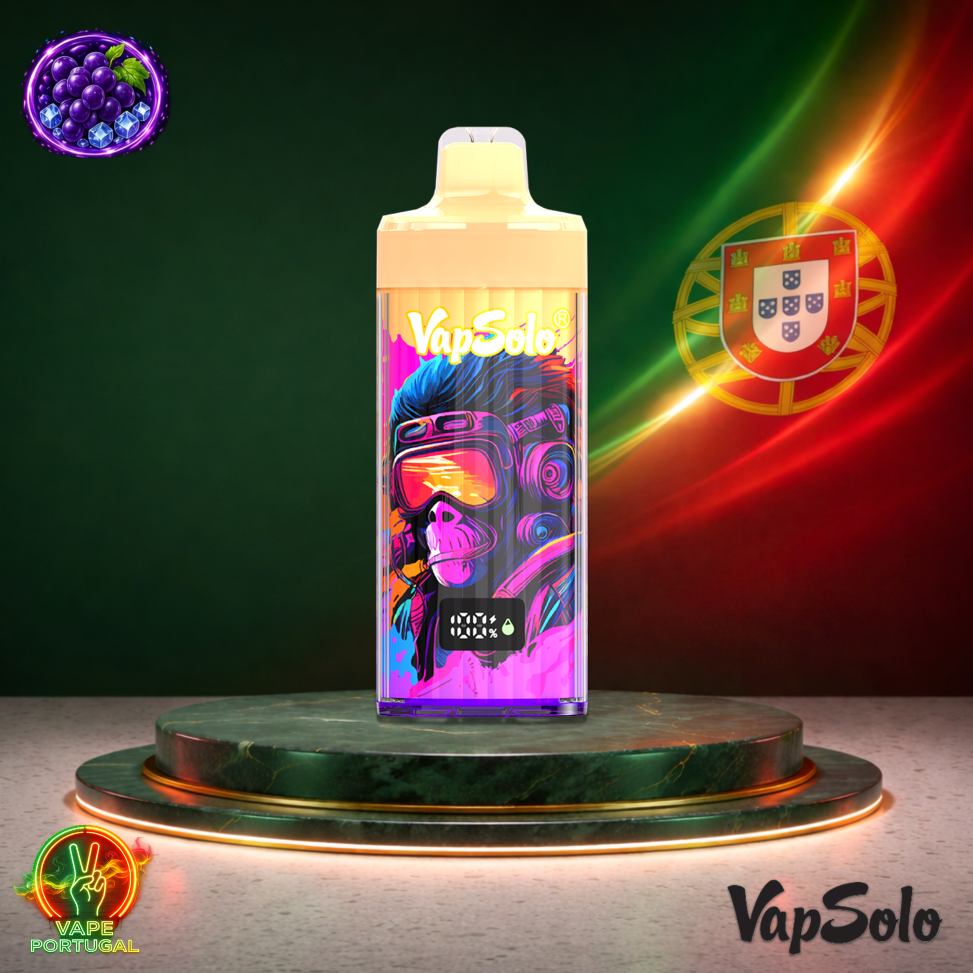 Vape descartável VapSolo King Pro 40K sabor Grape Burst 40000 puffs 40K tragadas mais barato