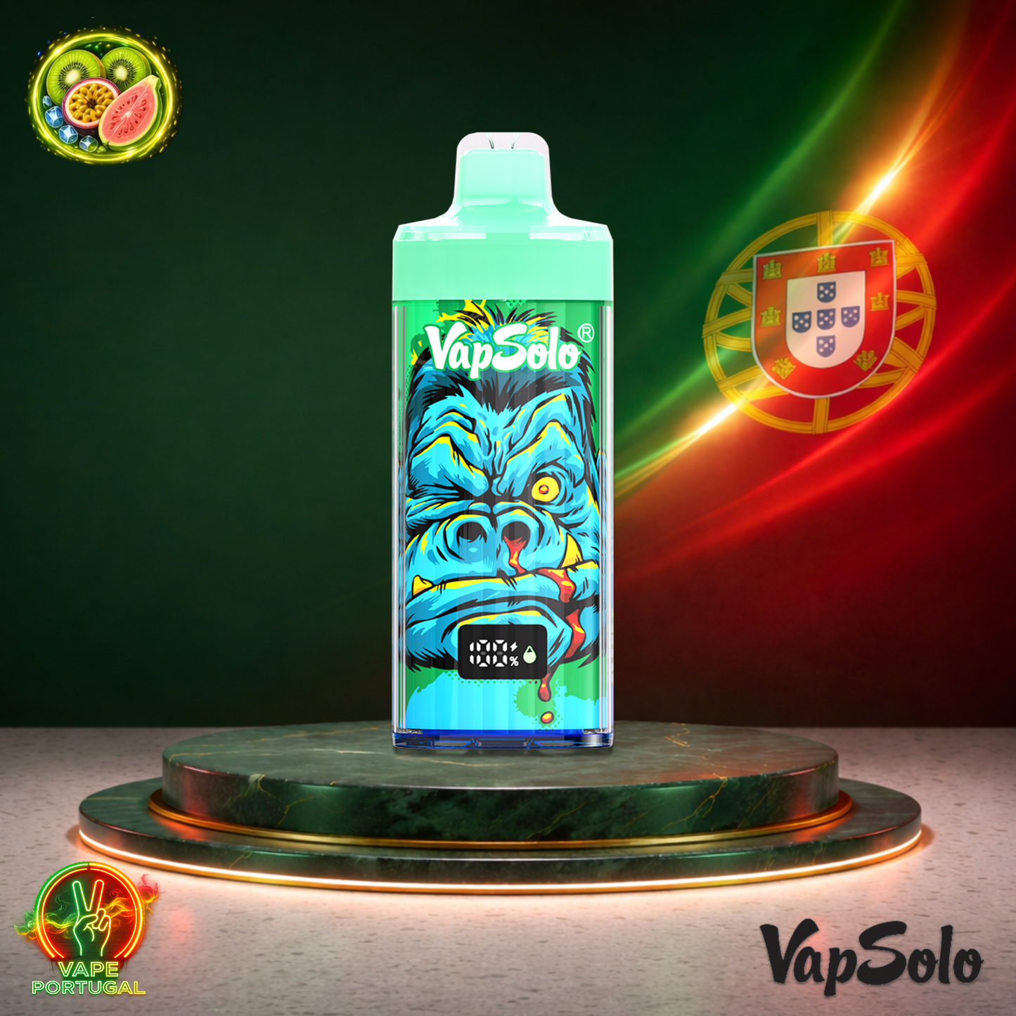 Vape descartável VapSolo King Pro 40K sabor Kiwi Passion Fruit Guava 40000 puffs 40K tragadas mais barato