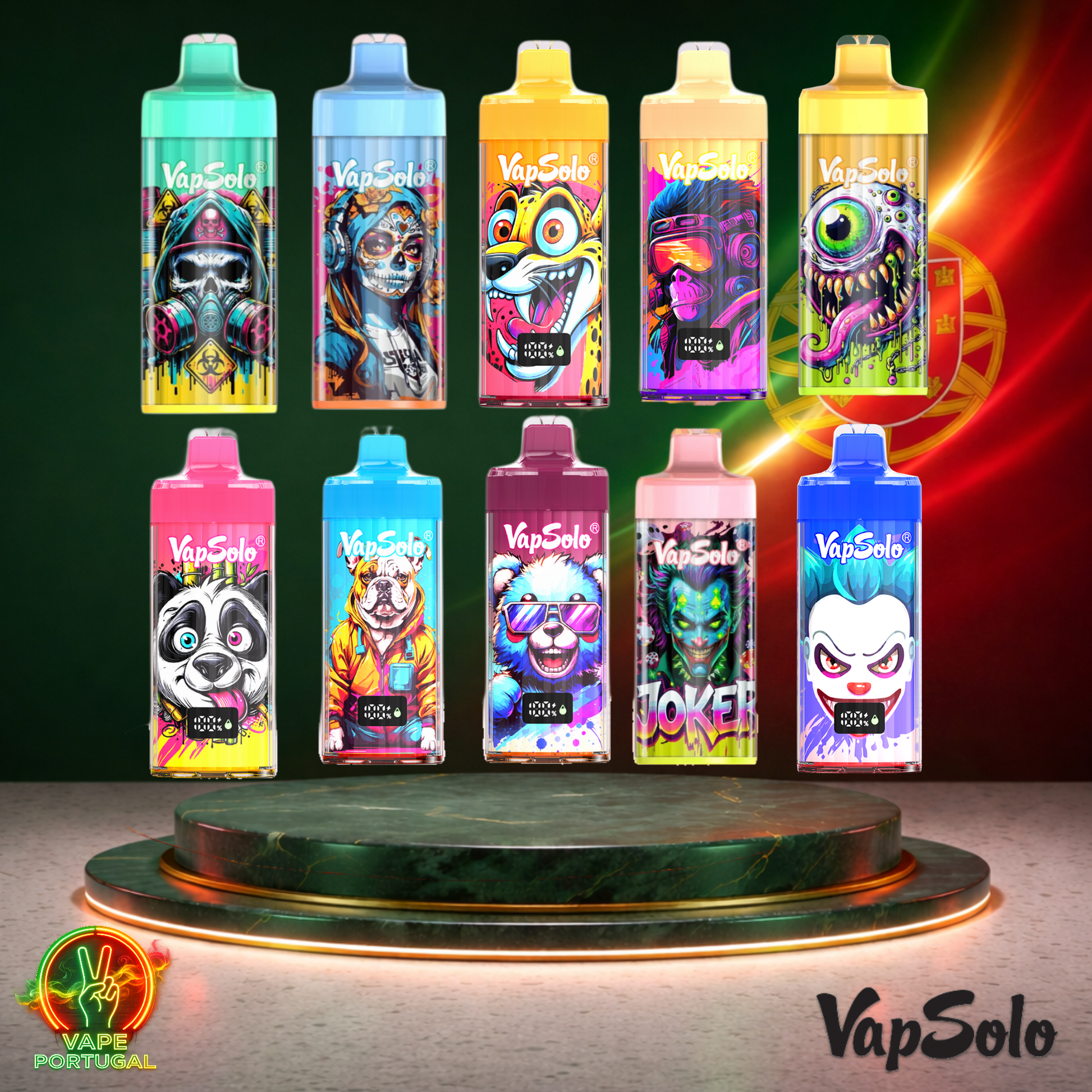 Vape descartável VapSolo King Pro 40K Vários Sabores (Vista Frontal) 40000 puffs 40K tragadas mais barato