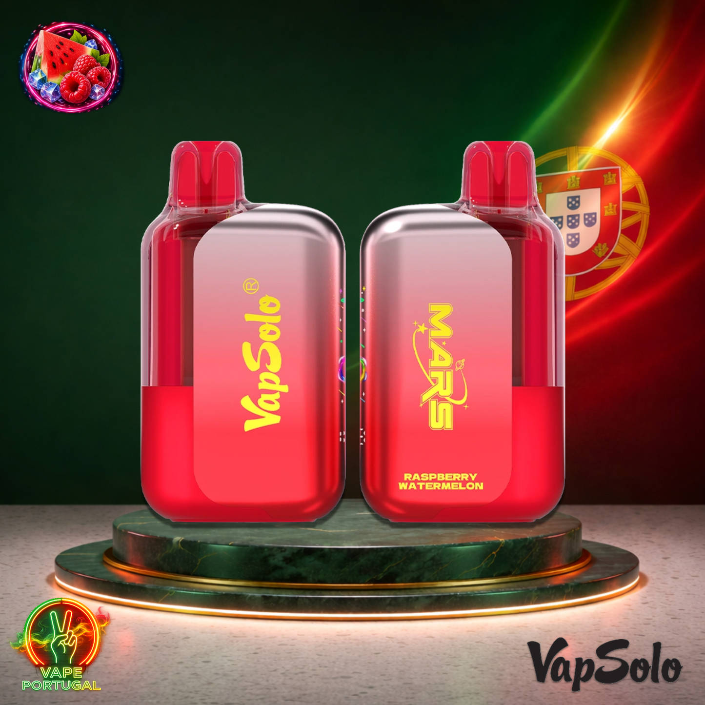 Vape descartável VapSolo Mars 50K sabor Raspberry Watermelon com 50000 puffs 50K tragadas mais barato