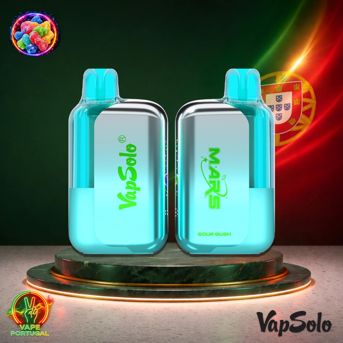Vape descartável VapSolo Mars 50K sabor Sour Gush com 50000 puffs 50K tragadas mais barato